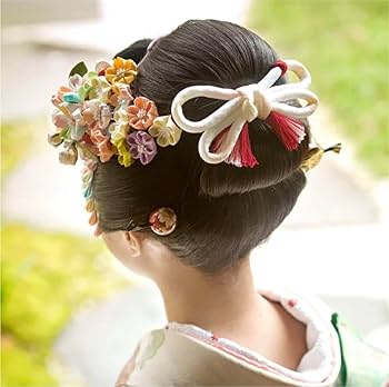 髪飾り　つまみ細工　京都おはりばこ　七五三　成人式　正絹 Amazon.co.jp: 京都 おはりばこ 丹後縮緬正絹髪飾り つまみ細工